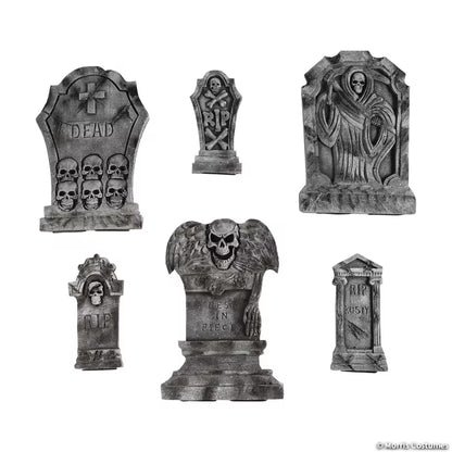 21" SET OF 6 TOMBSTONES