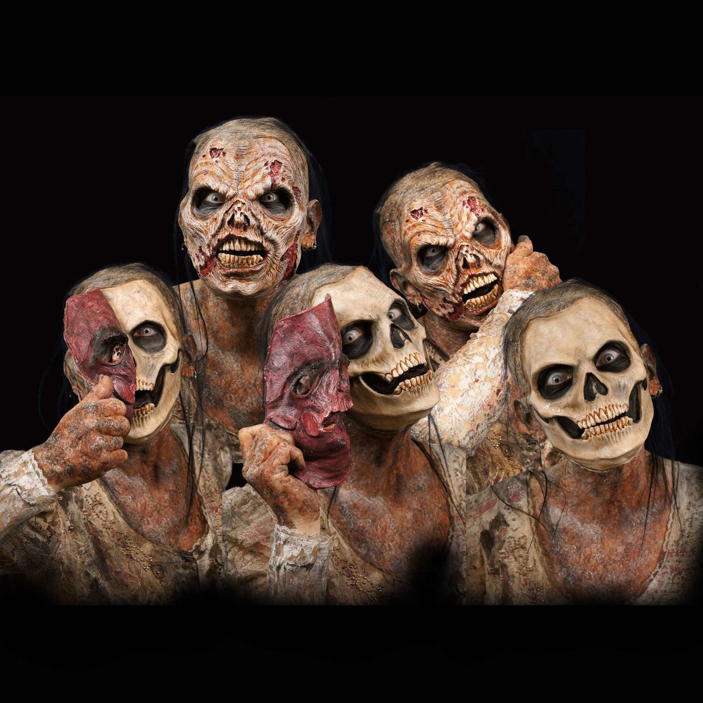 Skull Zombie Rip Off Foam Latex Prosthetic