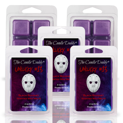 The Candle Daddy - UNLUCKY #13 - BLACK BOUQUET SCENTED HORROR MOVIE WAX MELT