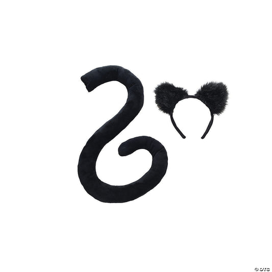 BLACK TAIL & EARS SET - ADULT