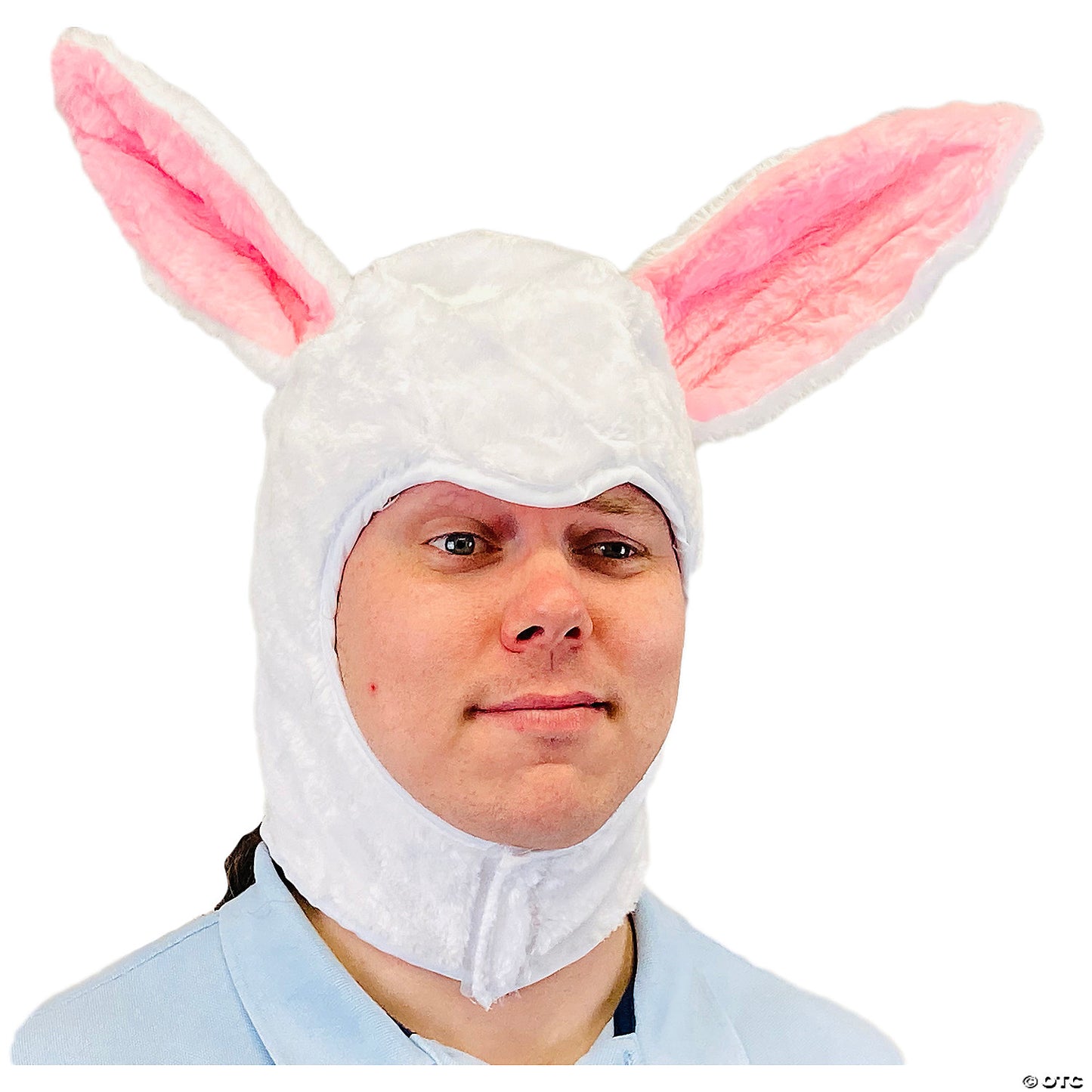 ADLT BUNNY HOOD-WHITE