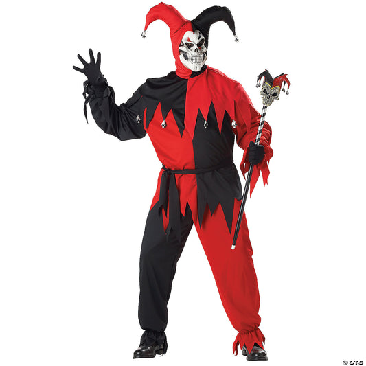 ADULT EVIL JESTER PLUS SIZE COSTUME