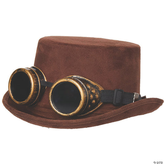 FAUX SUEDE HAT WITH GOGGLES-AD