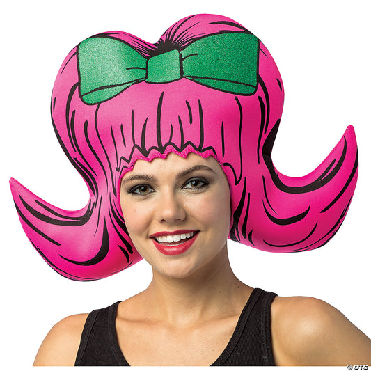 ADULT BOUFFANT HEADPIECE FOAM PINK