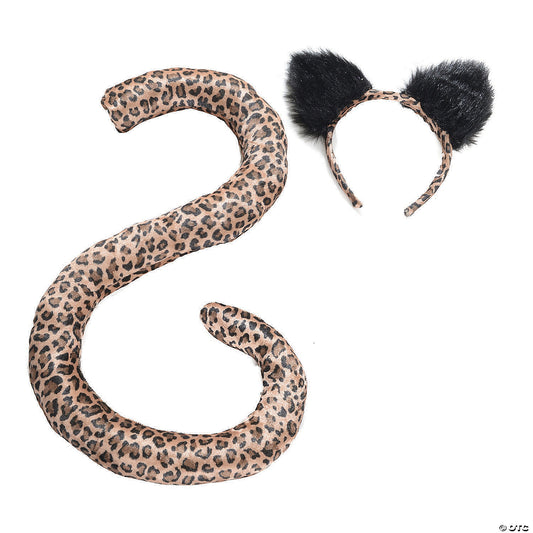LEOPARD TAIL & EARS SET-ADULT