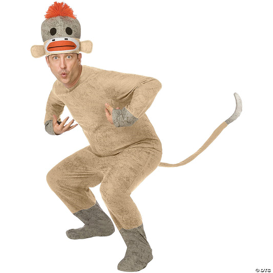 ADULT SOCK MONKEY COSTUME UR29372