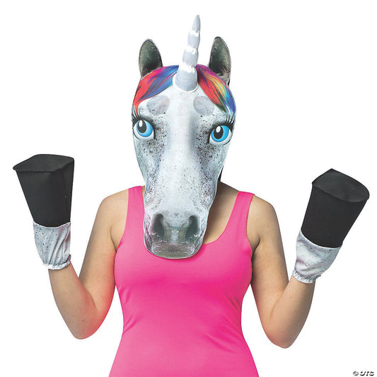 UNICORN HEAD W HOOVES