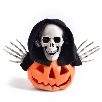 Fun Little Toys - 6 Pcs Halloween Skeleton Stakes Pumpkin Outdoor Decorations