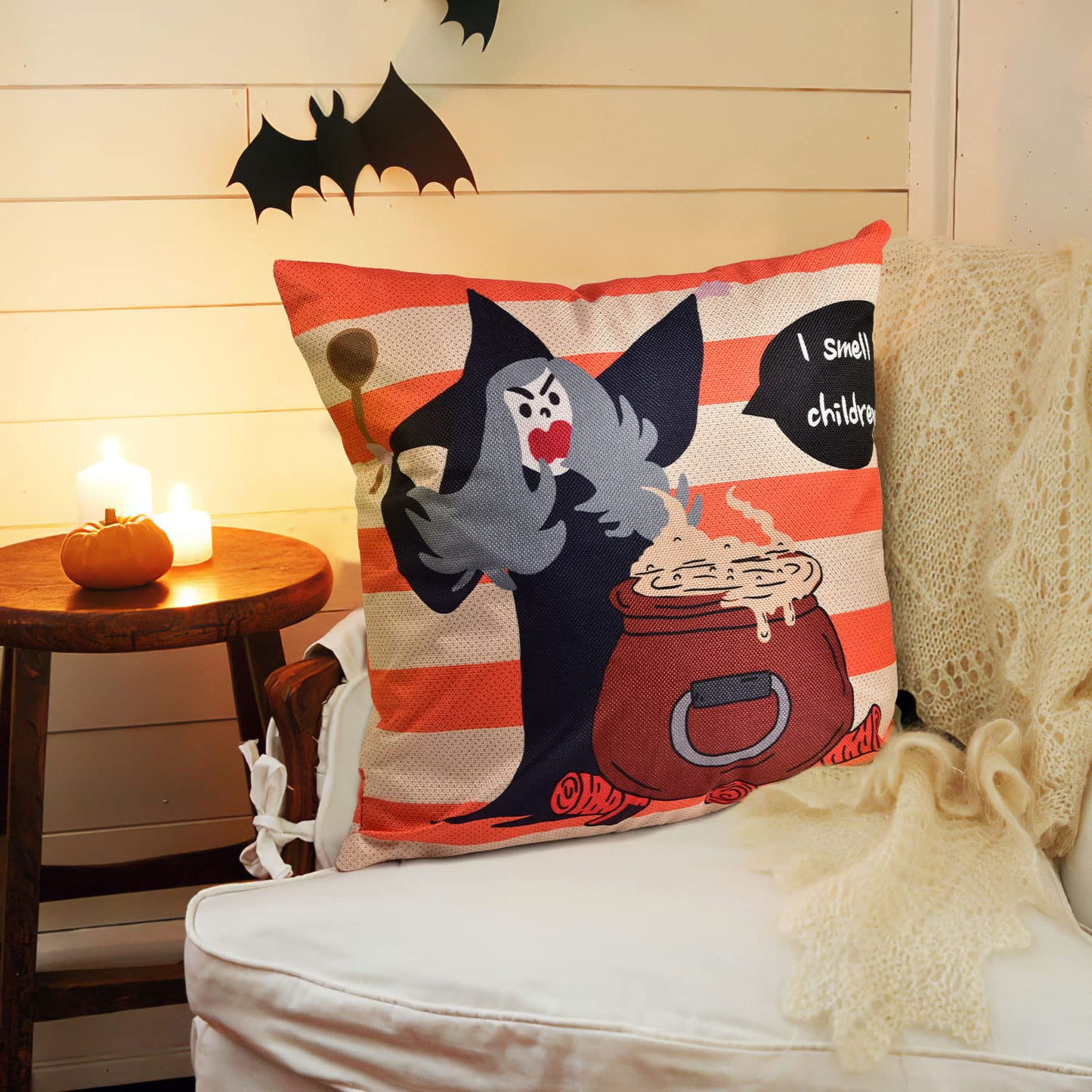 Fun Little Toys - 4 PCS Halloween Pillow Cover Sets 18x18 inch