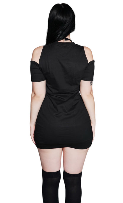 Tales from the Crypt Shoulder-Cut Dress