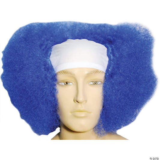 BALD CURLY CLOWN WIG-BLUE