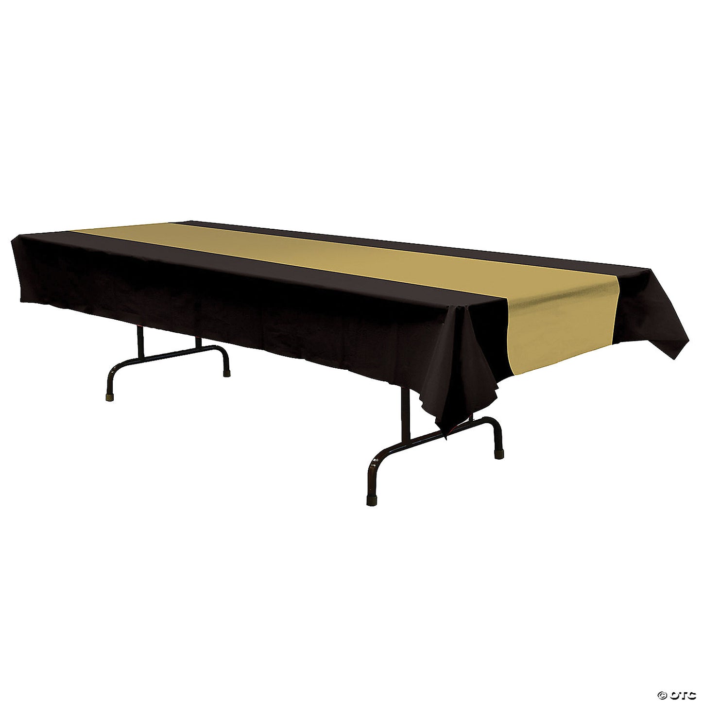 BLACK AND GOLD TABLECOVER