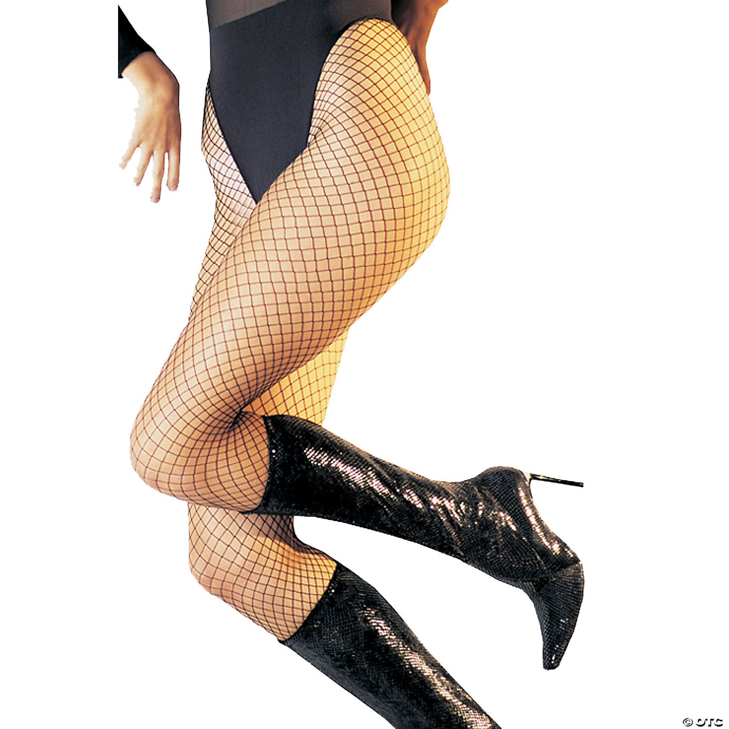 BLACK LYCRA INDUSTRIAL FISHNET PANTYHOSE