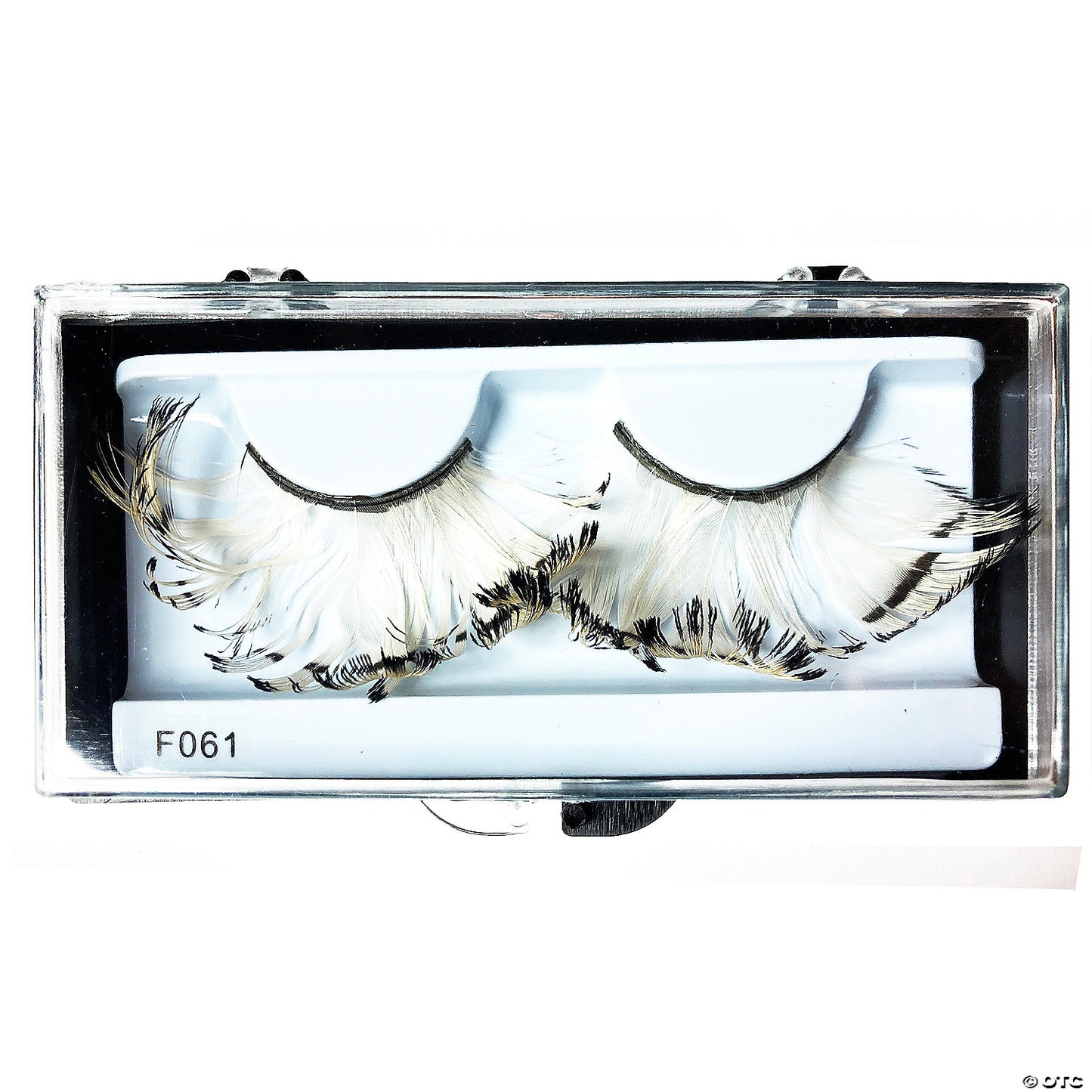 EYELASHES FEATHER WT/BK