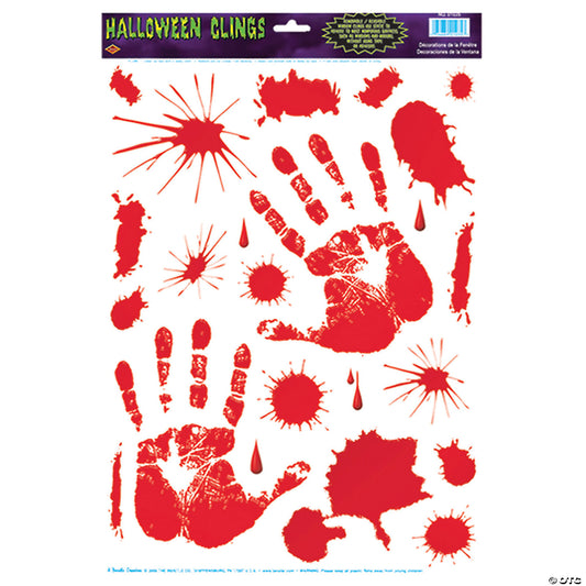 BLOODY HANDPRINT CLINGS
