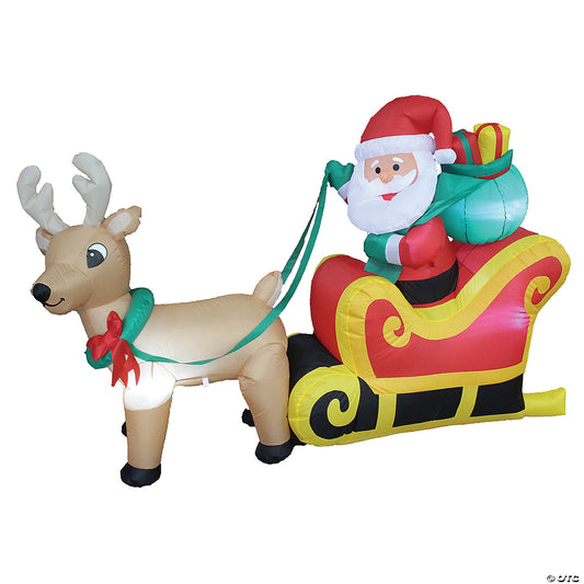 SANTA ON SLEIGH INFLATABLE