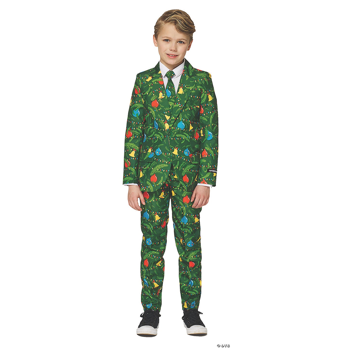 BOYS GREEN CHRISTMAS TREE SUIT-SM
