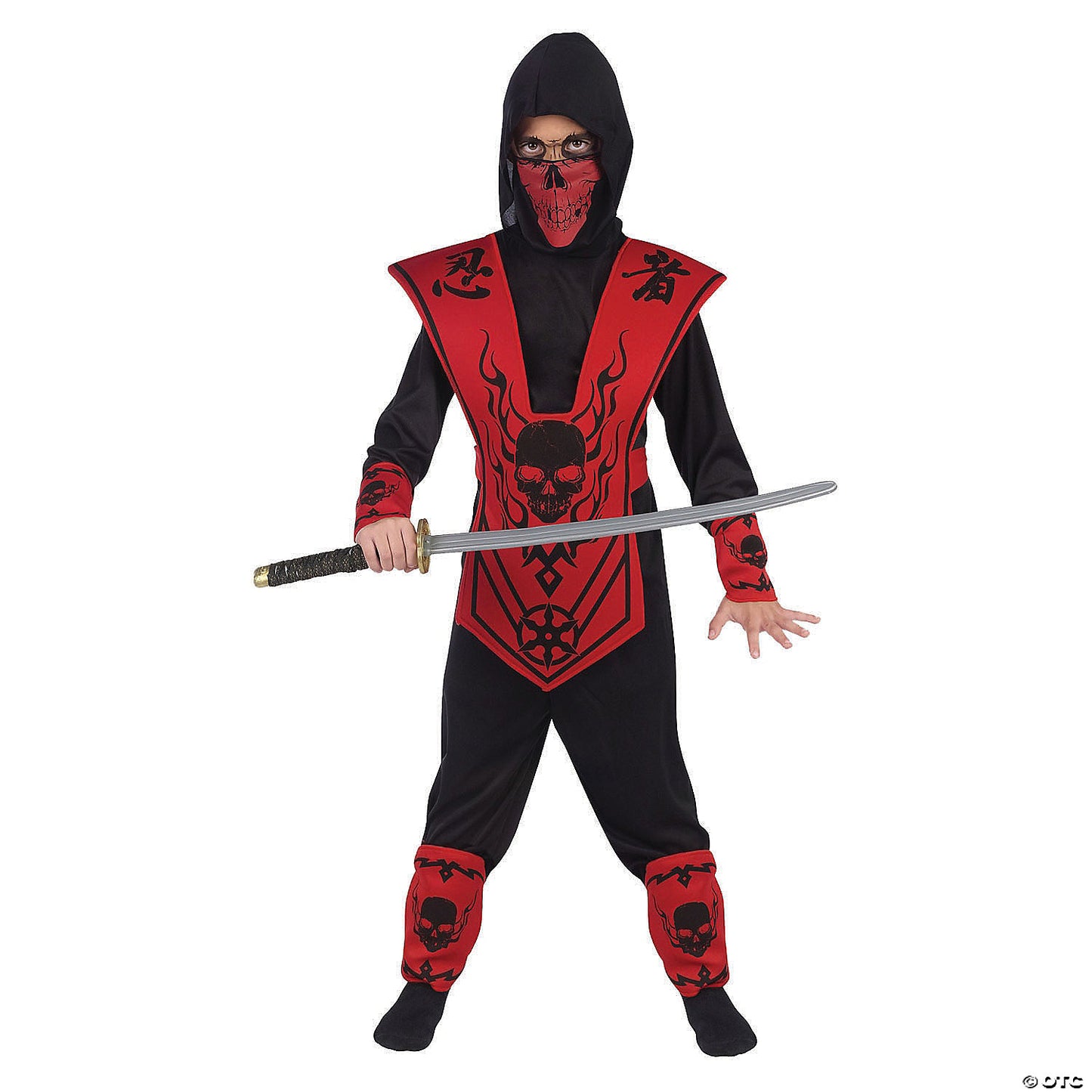 NINJA COSTUME MEDIUM RED BLACK