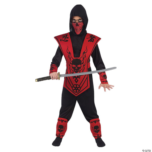 NINJA COSTUME MEDIUM RED BLACK