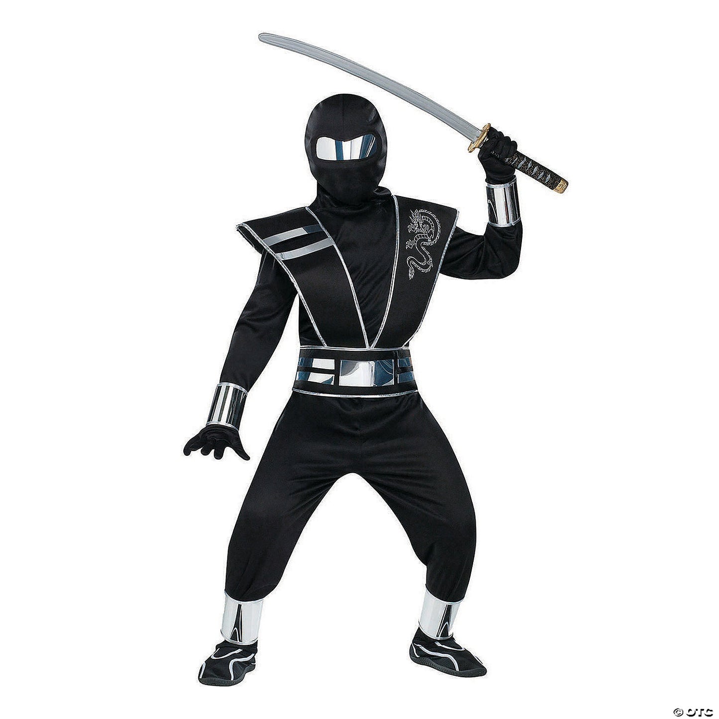 SILVER MIRROR NINJA CHLD LG 12