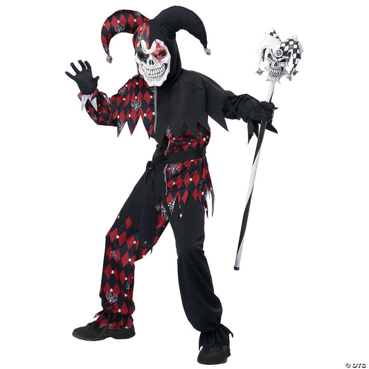 BOY'S SINISTER JESTER COSTUME-LG
