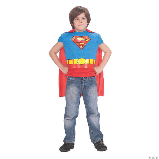 SUPERMAN MUSC SHIRT CAPE CHILD