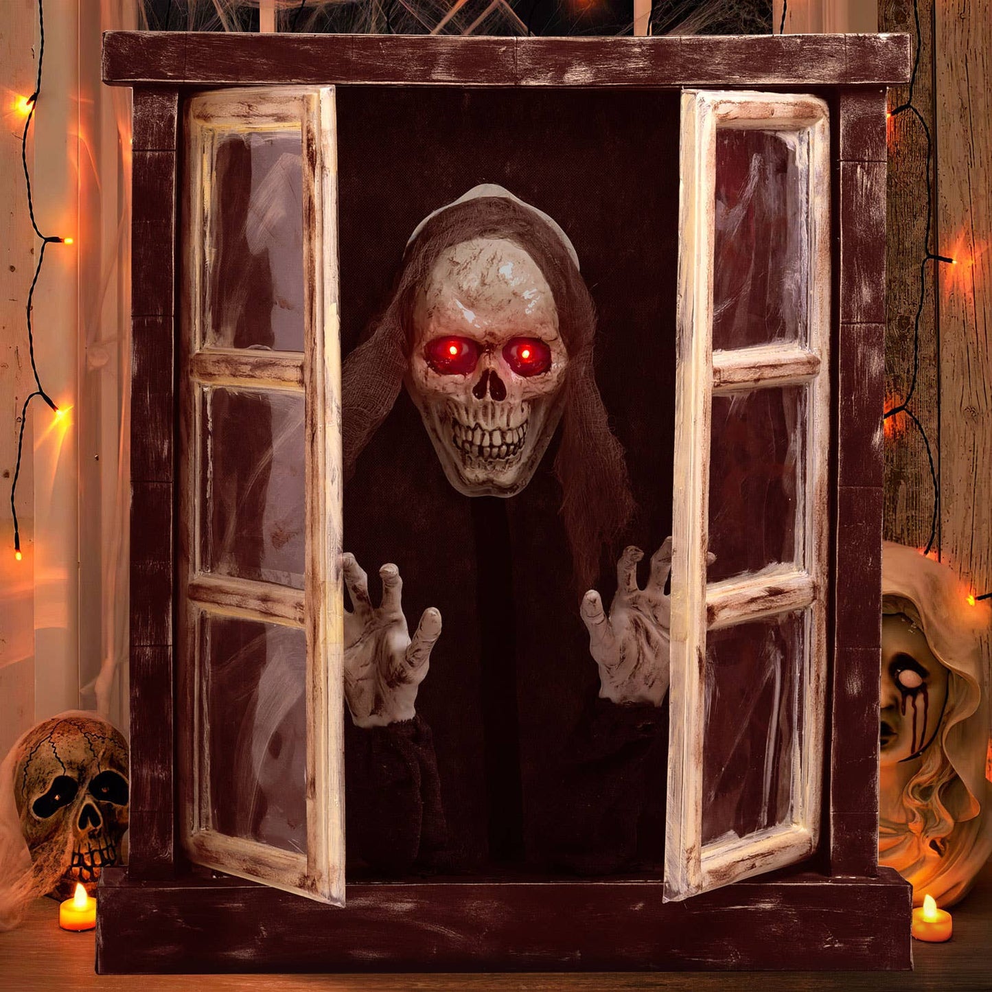 Fun Little Toys - Halloween Window decorations with Sound Outdoor