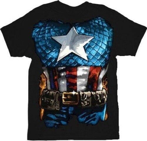Captain America The American Way Adult Unisex Halloween Cosplay Costume T-shirt