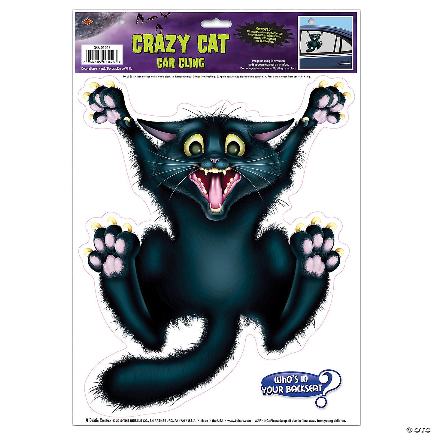 CRAZY CAT CAR CLING