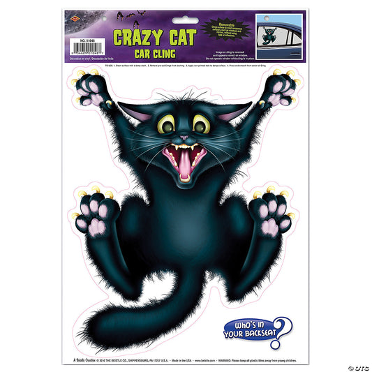CRAZY CAT CAR CLING