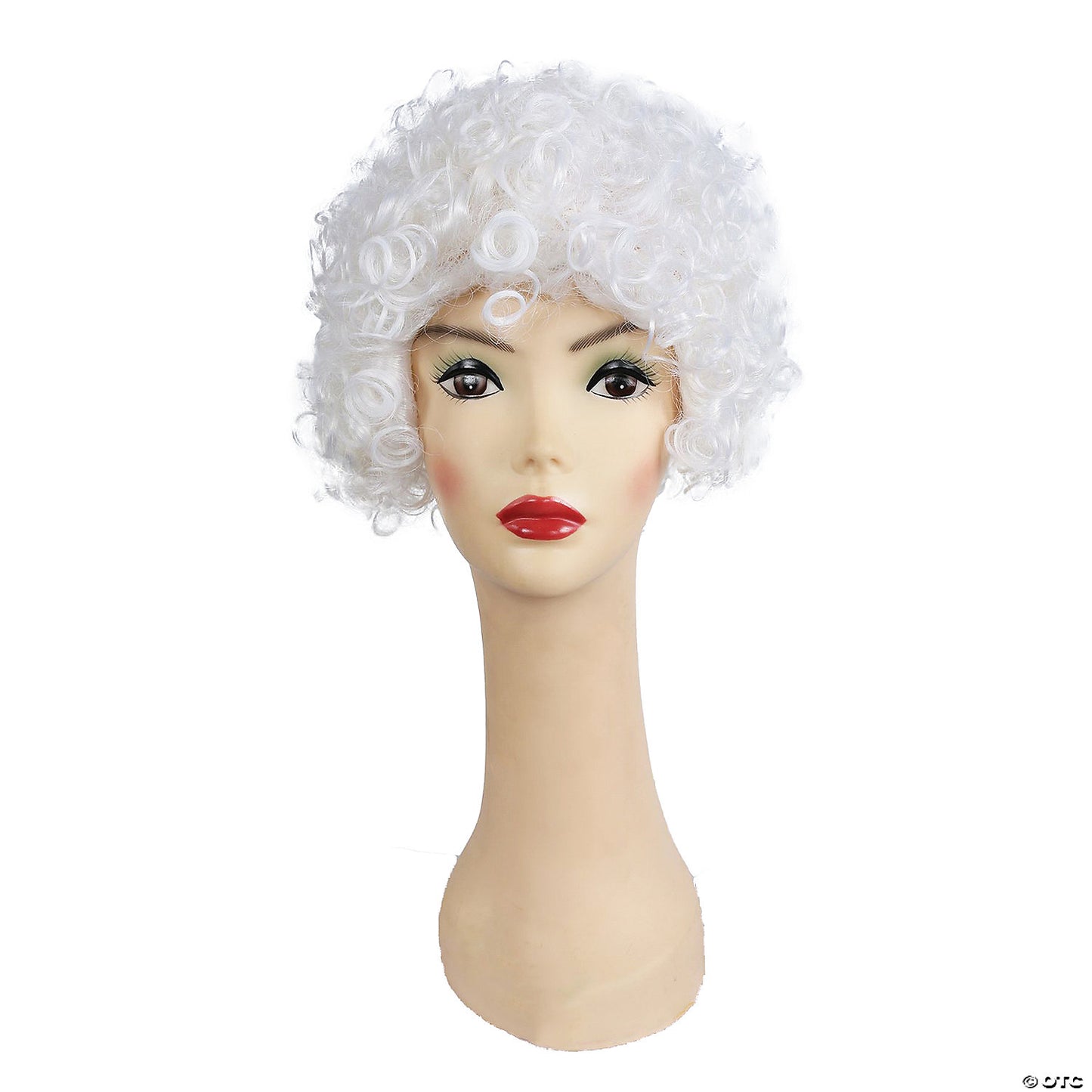 CURLY CLOWN WIG-WHITE