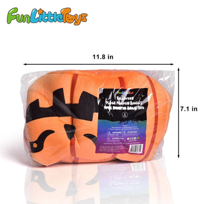 Fun Little Toys - 8 PCS Halloween Plush Toys with Pumpkin Basket