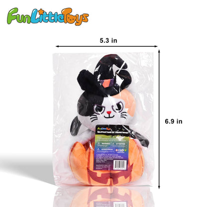 Fun Little Toys - Halloween Cat Plush Pumpkin Popper - 8.5 Inches - Dr. Hyde's Laboratory