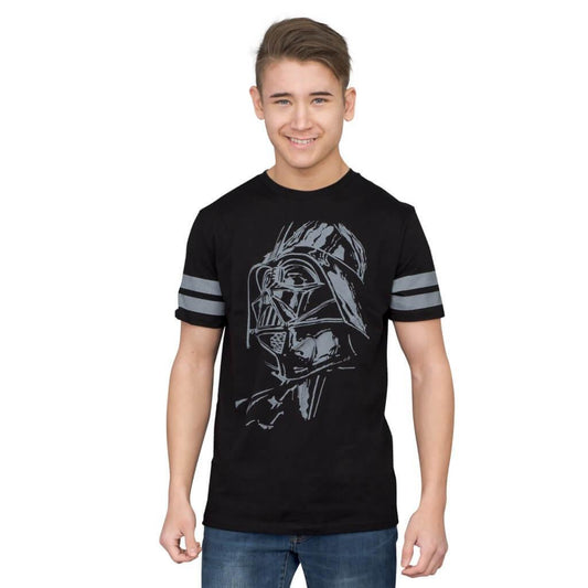 Darth Vader Striped Sleeves T-Shirt