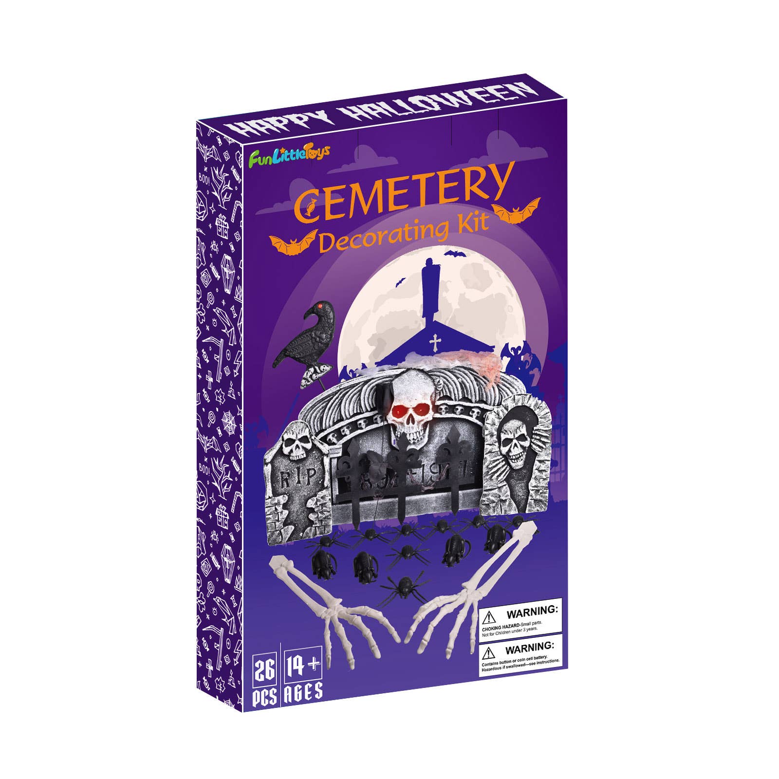 Fun Little Toys - 26 Pcs Halloween Graveyard Tombstone Decorations Set - Dr. Hyde's Laboratory