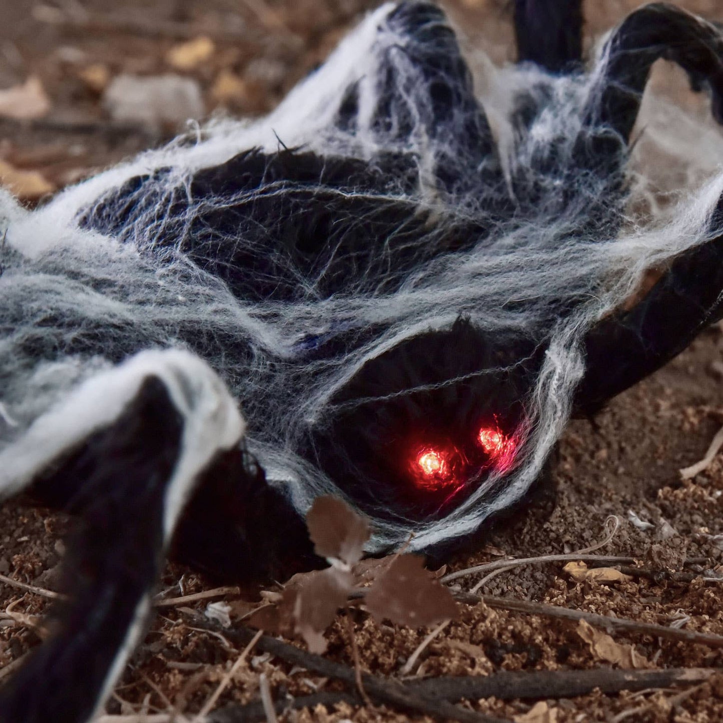 Fun Little Toys - 31 inch Halloween Animated Fuzzy Spiders with Spider Silk