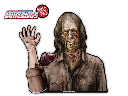 John E Rotten Zombie WiperTag attached to vehicle rear wiper, product photo 2 of 4