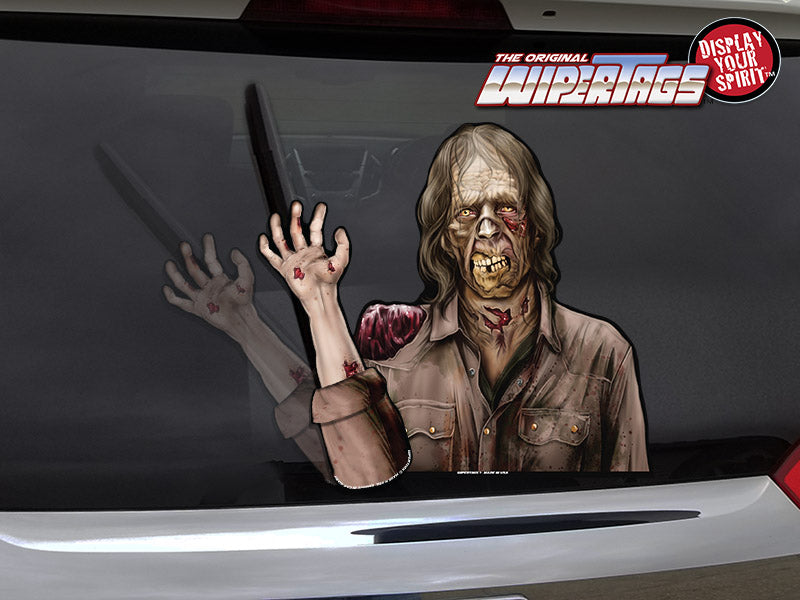 John E Rotten Zombie WiperTag window decal, product photo 1 of 4