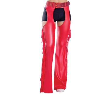 Dreamgirl Black Fringe Chaps with Glitter Belt – Western Costume Accessory