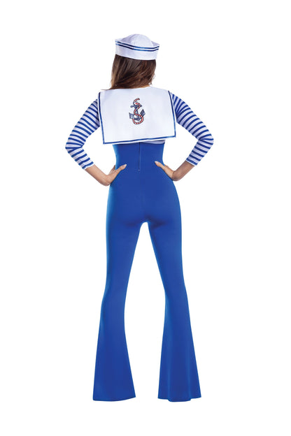 Dreamgirl Sailorette Bellbottom Jumpsuit Women’s Costume – Nautical-Inspired Outfit