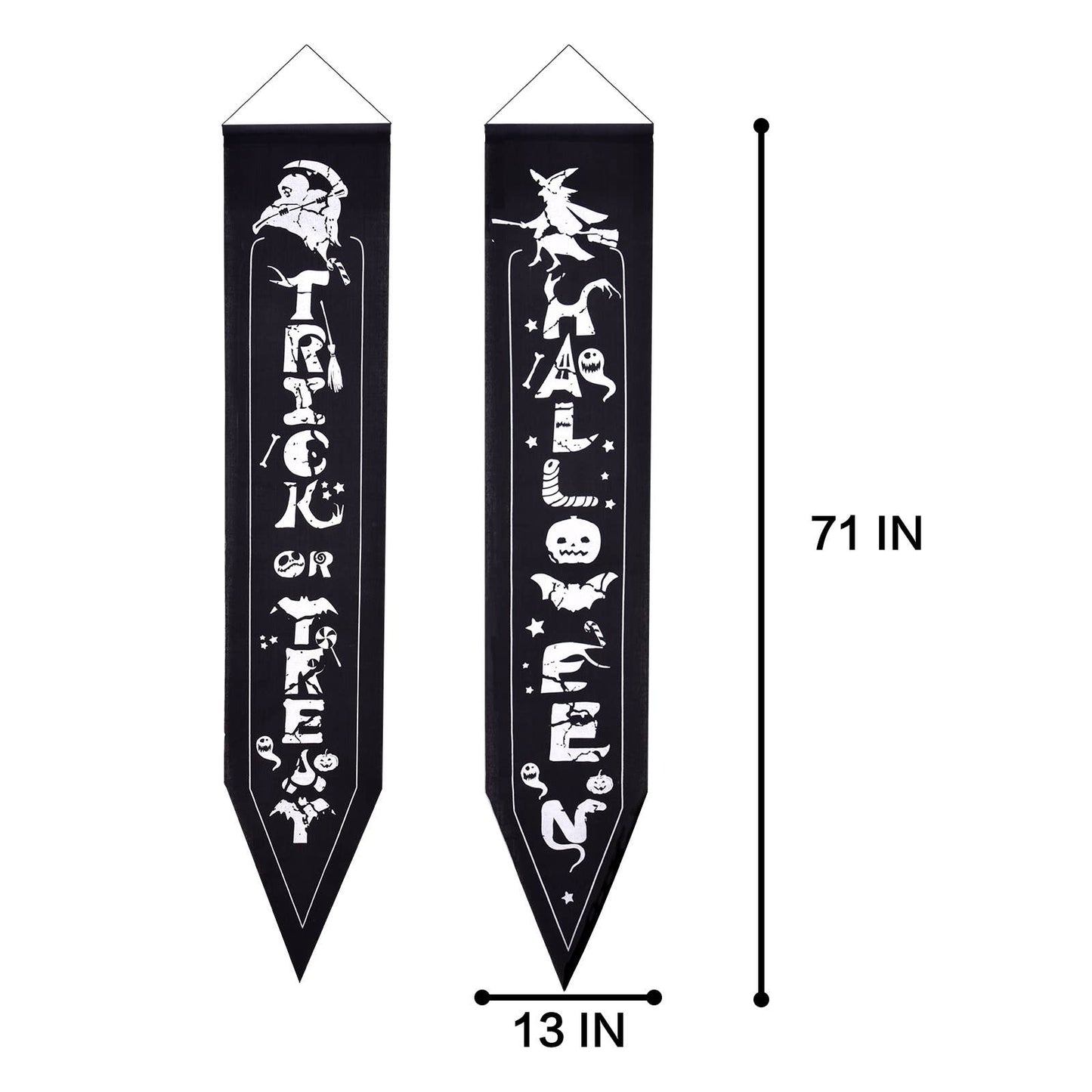 Fun Little Toys - Halloween Outdoor Hanging Porch Signs Decor Door Signs