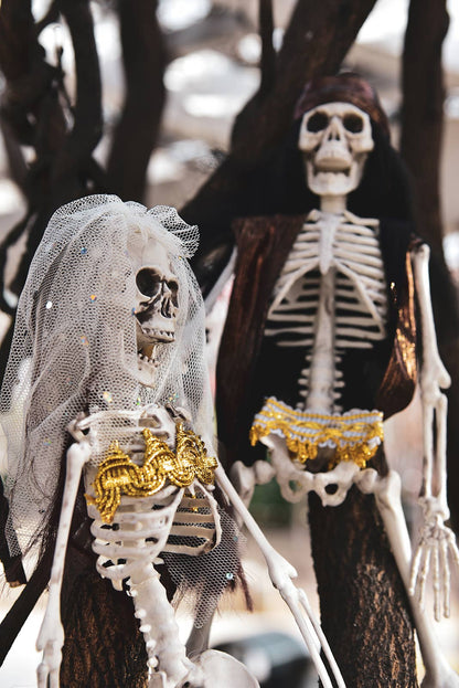 Fun Little Toys - 15.7'' Halloween Ghost Bride and groom Skeleton Deco Outdoor