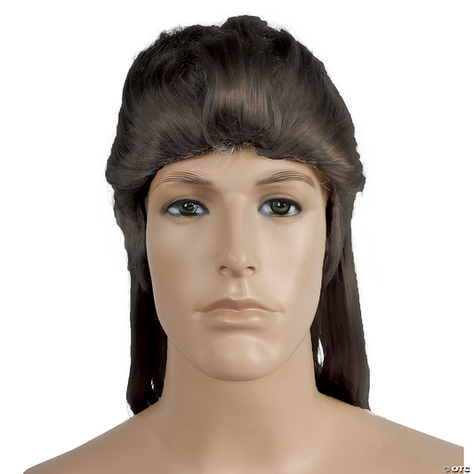 ELVIS MULLET LONG DARK BROWN