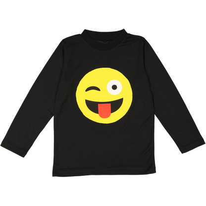 Face with Tongue Emoji T-Shirt - Kids