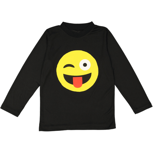 Face with Tongue Emoji T-Shirt - Kids