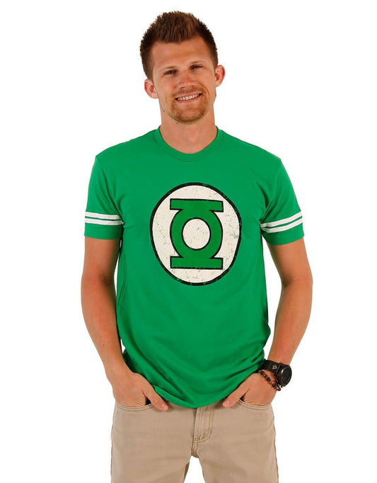 Green Lantern Distressed Logo Adult Unisex Halloween Cosplay Costume T-shirt