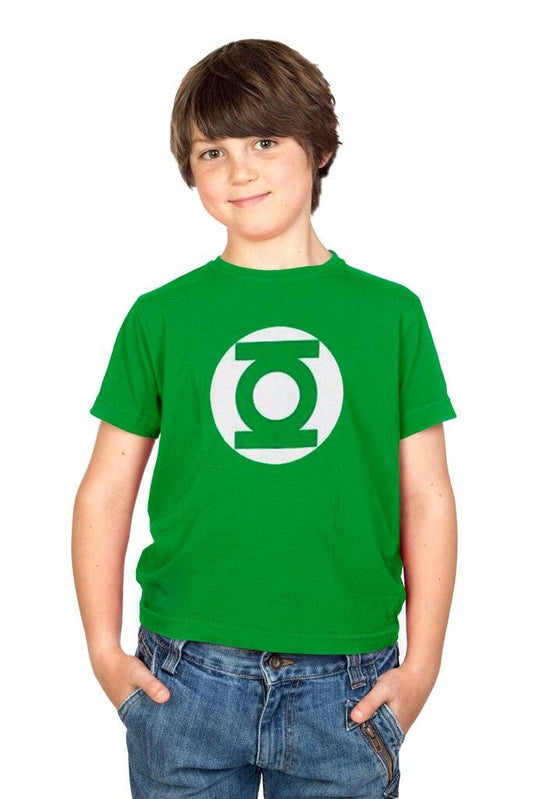 Green Lantern Logo Youth Kids Halloween Cosplay Costume T-shirt