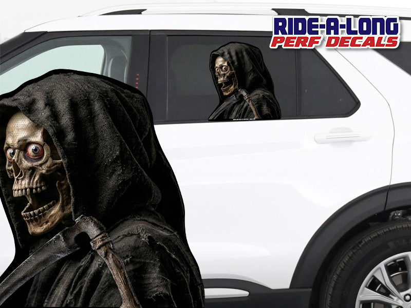 *NEW* Grim Reaper *RIDE A LONG* Perforated Decal