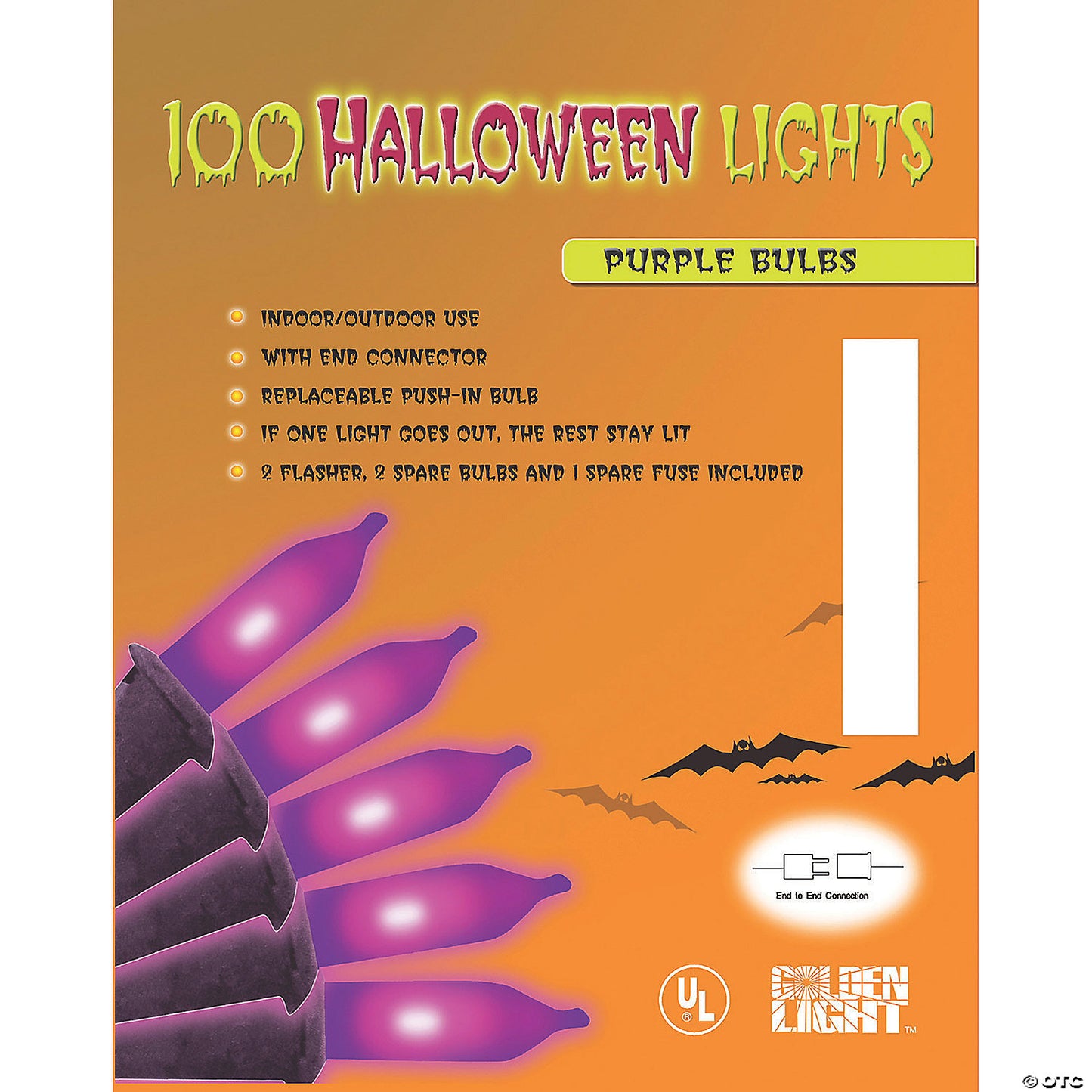 HALLOWEEN LIGHTS PURPLE 100 CT