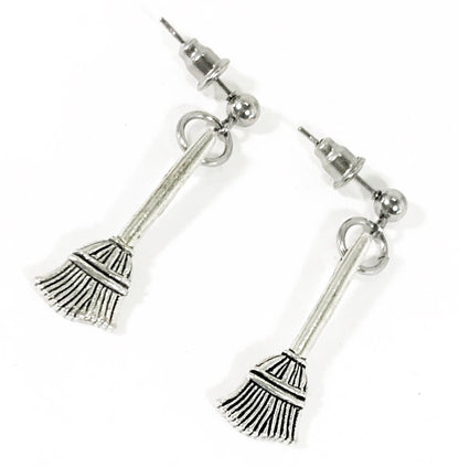 Witchy Earrings, Witch Broom Earrings, Halloween Costume Jewelry, Halloween Jewelry, Witch Earrings, Halloween Earrings, Halloween Gifts